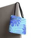 Aqua Blossom Tote Bag