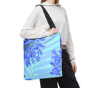 Aqua Blossom Tote Bag