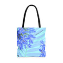 Aqua Blossom Tote Bag