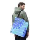 Aqua Blossom Tote Bag