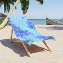 Aqua Blossom Beach Towel