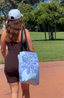 Aqua Blossom Tote Bag
